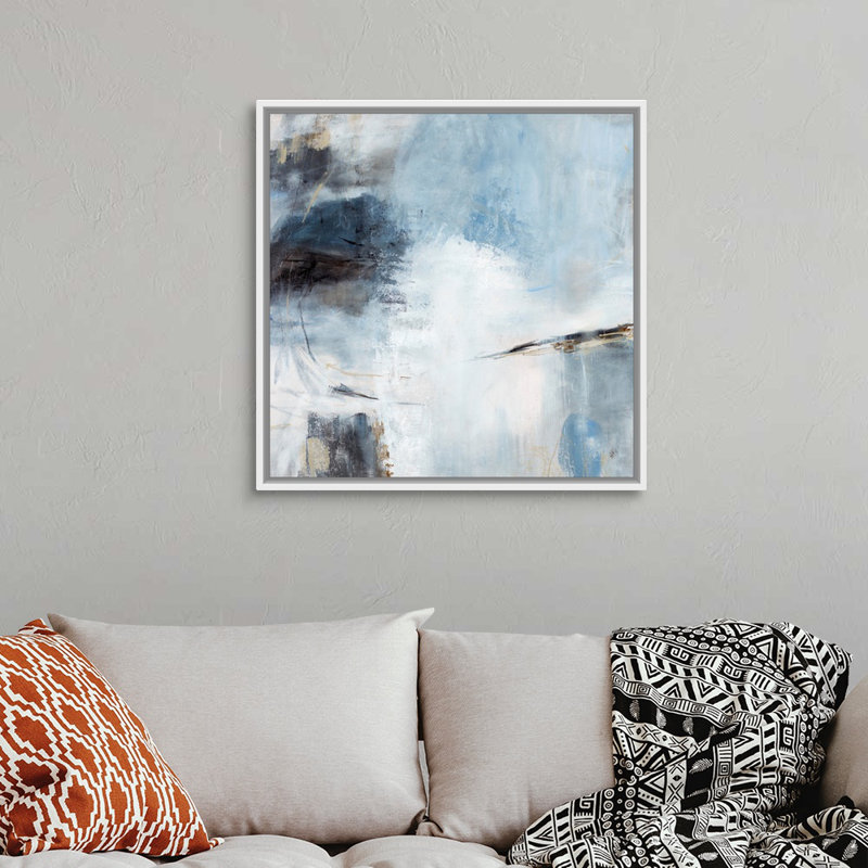 «White Earth» par Jodi Maas - reproduction d'art sur toile, Cadre flottant blanc, H 32 po x l 32 po x P 1,75 po