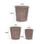 Jaune antique, pot de fleurs en céramique de 3, performance tout temps, fonctionnel, verdure intérieure et extérieure 3 pots de fleurs jaunes - utilisation, construction renforcée, avec drainage pour présentation-280518272