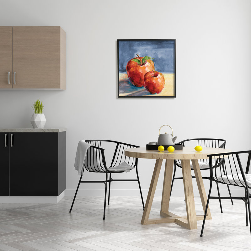 «Traditional Luscious Red Apples Table Table Still Life» par Carol Robinson - cadre flottant, reproduction d'art sur toile