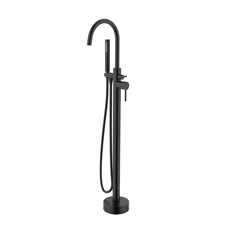Free Standing Tub Faucet, Floor Mount Freestanding Tub Faucets, Brass Stand Alone Tub Filler, Bathtub Shower Mixer Tap