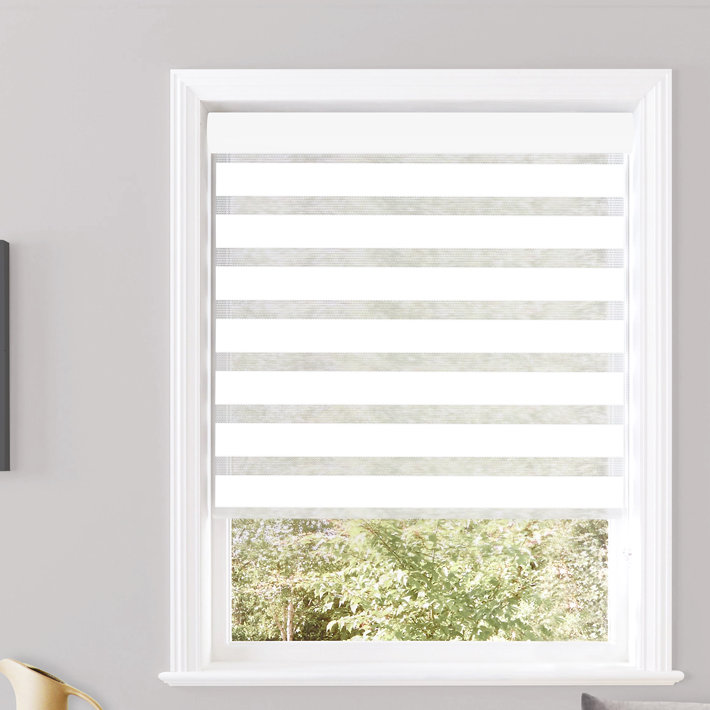 Store à enroulement semi-transparent Robbe, l 27 po x L 84 po, gris