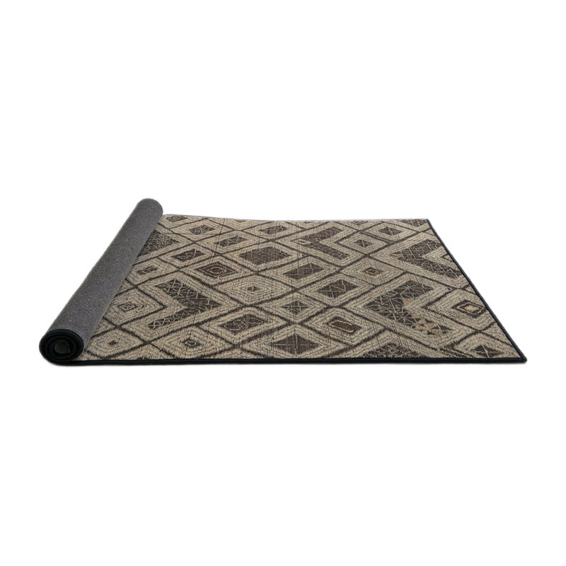 Tapis décoratif multicolore à motif abstrait, Rond 3 pi