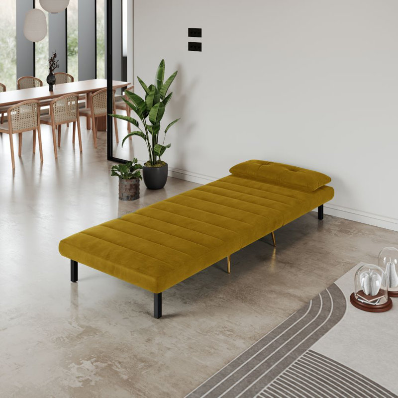 Taysia 1 Seater Sofa Bed, Mustard