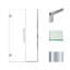 Porte de douche à charnière avec verre transparent l 43,5 po x H 76 po Transolide Elizabeth-106675059