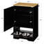 Mangeoire pour animaux avec bols surélevés et rangement - 1 armoire, noire, facile à assembler