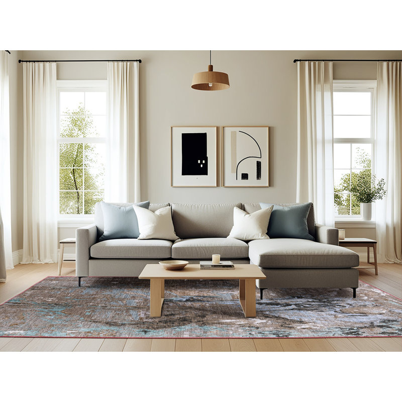 Abstract Indoor Rug, Rectangle 6' x 9'