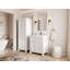 30 po Paris X P 22 po Meuble-lavabo simple en D blanc avec quartz Cove Edge-102409261