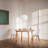 Brender Armless Dining Side Chairs – Set of 2 Upholstered Cushion Seats with Natural Wood Legs, Modern Style-628195740