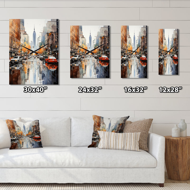 Horloge murale Tondia - Cityscapes, Grand