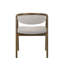 Chaise d'appoint en chenille et noyer Delina