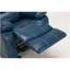 Fauteuil inclinable en cuir bleu marine Charlotte
