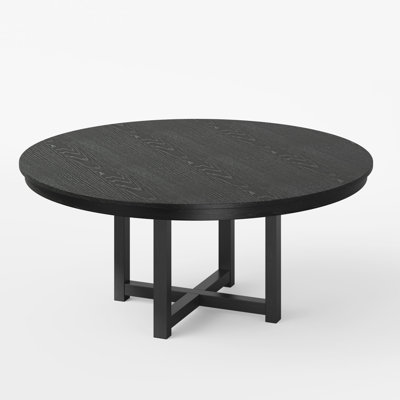 Cross Legs Solid Wood Round Dining Table