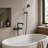 3 Handle Wall Clawfoot Tub Faucet with Diverter-69317360