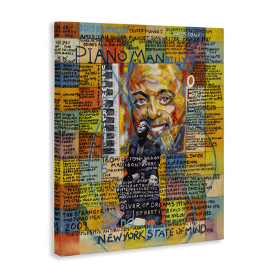 Art mural sur toile Billy Joel Collage par Sabin