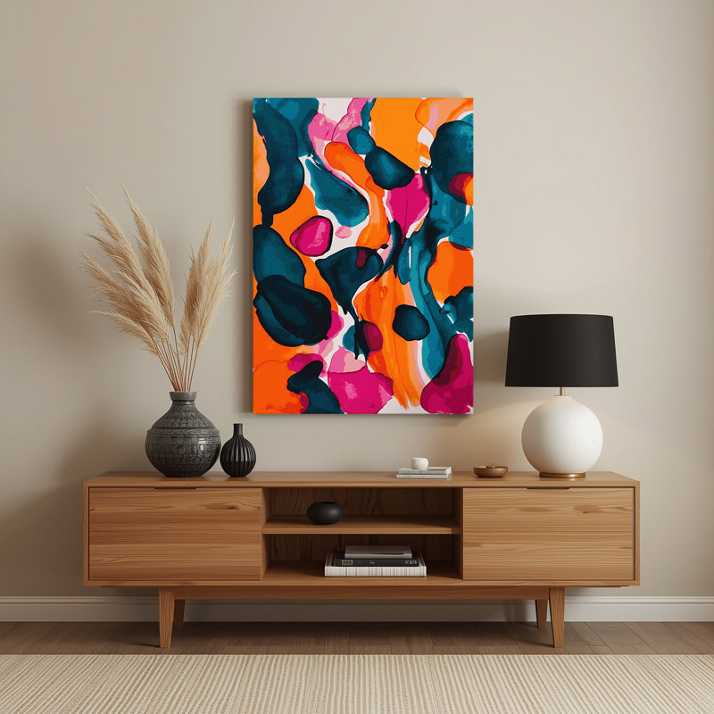 Abstrait aquarelle 47, art mural gris en métal, H 11 po x l 14 po