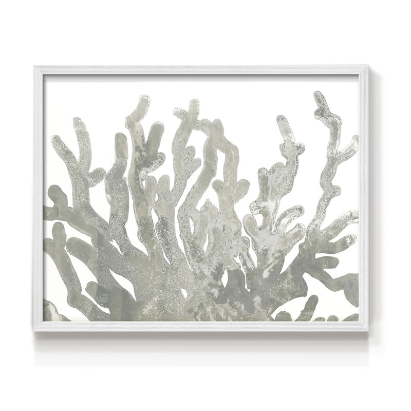 Stone Macro Coral III - Reproduction encadrée - Restickable, H 16 po x l 20 po, Blanc