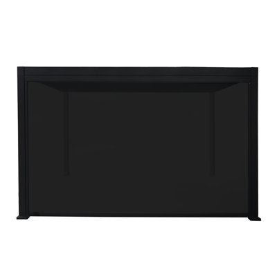 Panneau latéral Luméa & Mélia en polyester enduit de PVC - 10 pi - noir