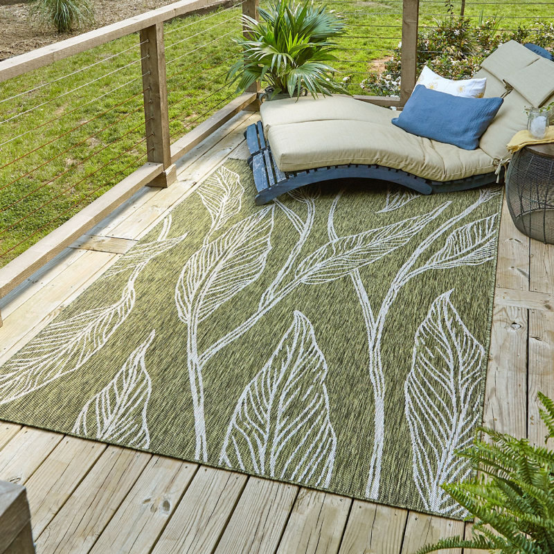 Tapis d'extérieur Kona couleur forêt, Rectangle 4 pi x 6 pi