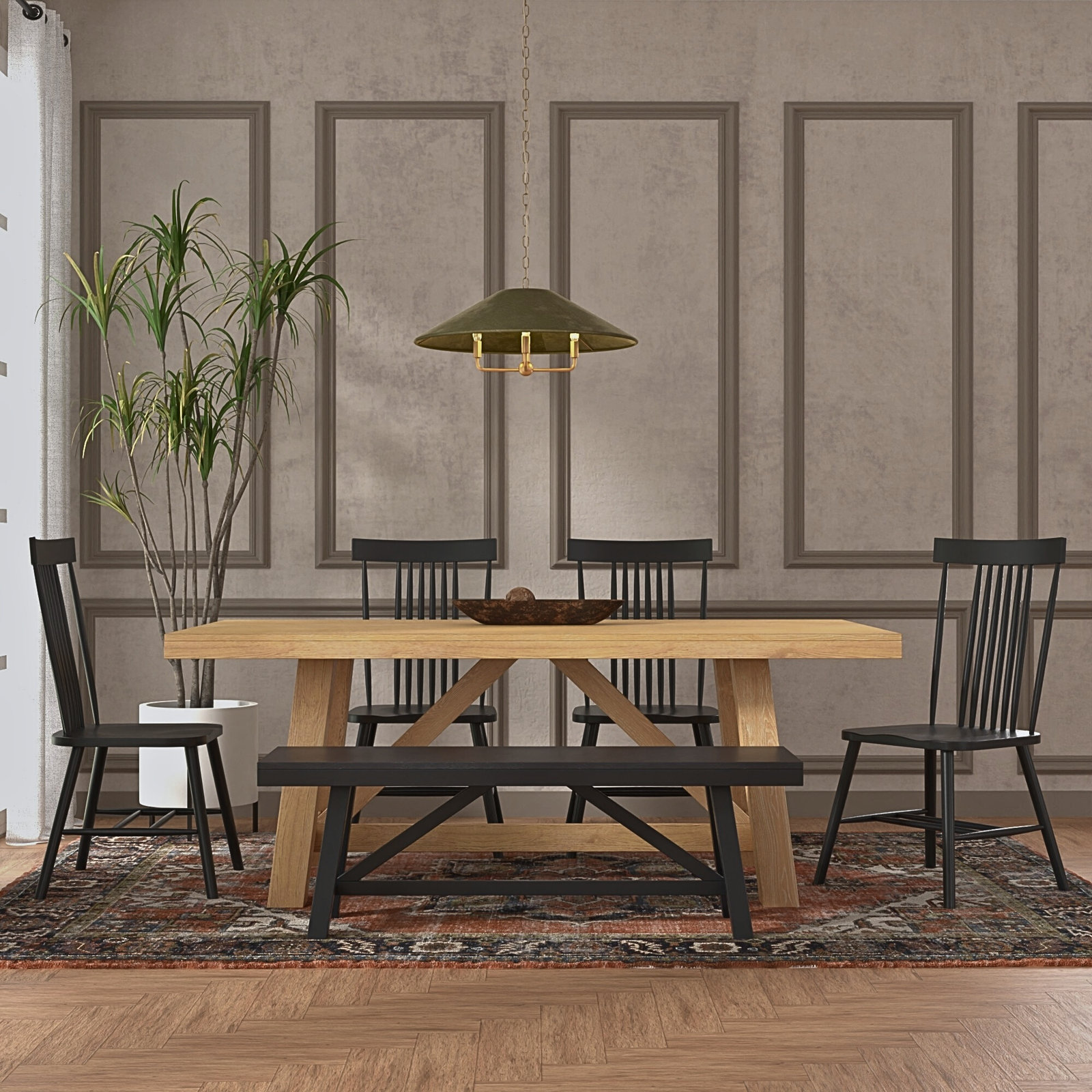 Annabel Trestle Dining Table, Natural