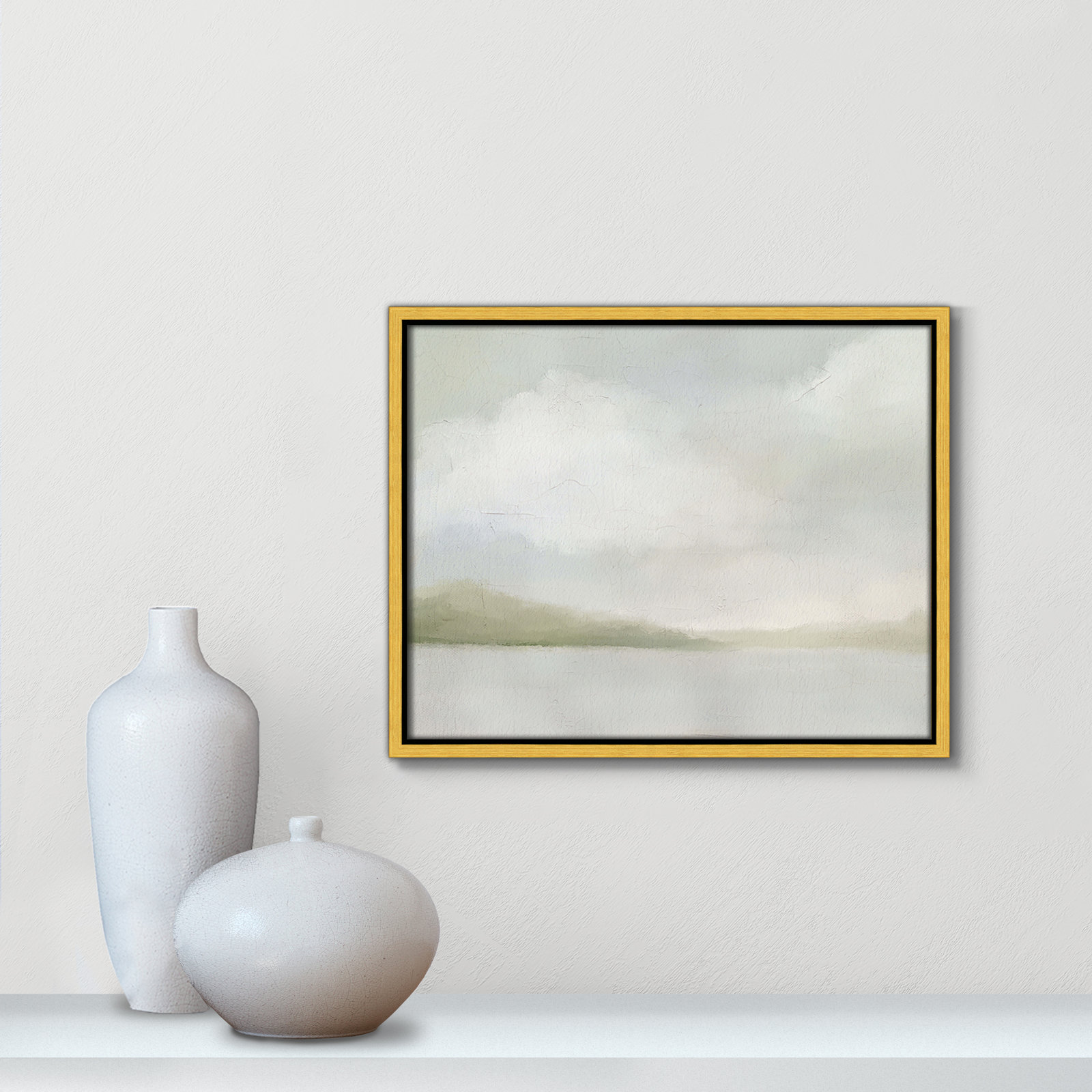 A Tranquil Morning, 12.5" H x 15.5" W, Gold