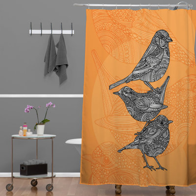 Rideau de douche simple 3 petits oiseaux Glosco