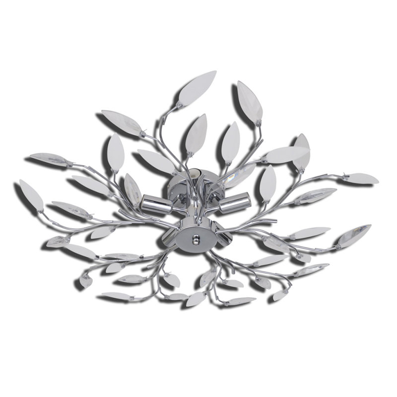Semi Flush Mount, Clear/White