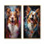 Papillon Prance - ensemble de 2 impressions sur toile de chien-102570885-102570882
