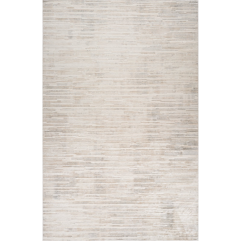 Tapis de couloir intérieur moderne, beige crème., Rectangle 7 pi 10 po x 10 pi 10 po