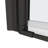 Stainless Steel Handle Pivot Shower Door With 1/4" Tempered Glass - Black Smooth Function