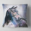 Cheval noir avec bride - coussin imprimé animal-29516756-29516760