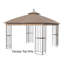 Abri de jardin de remplacement APEX GARDEN pour abri de jardin 10 pi x 10 pi Garden Treasures-73623201