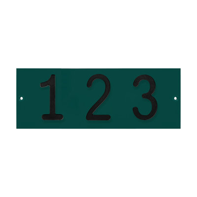 Colourtree personnalisé 3 chiffres encastrés numéros de maison horizontale plaque d'adresse murale - plaque de maison horizontale personnalisée