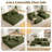 Boneless 74.8" Faux Fur Upholstered Sleeper Sofa Couch-1088799772