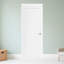 (Avec serrure et trou de charnière) Porte standard à 1 panneau en bois massif apprêté-116190614-116190612-117257727