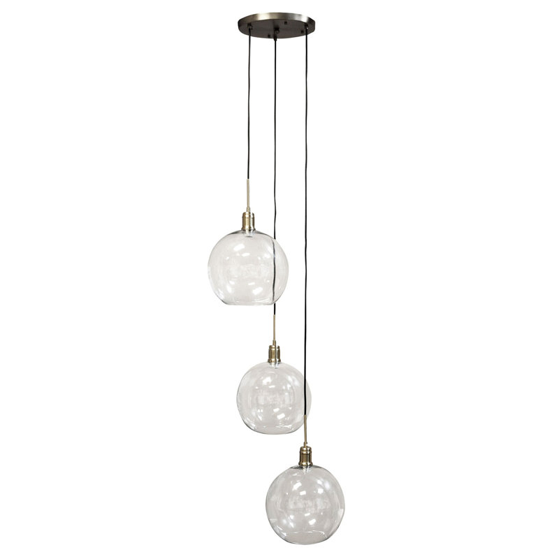 3 - Light Cluster Pendant, Silver