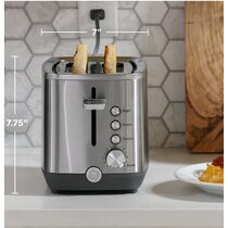 Long Slot Toaster, Toaster 2 Slice Best Rated Prime with Warming Rack,  1.7'' Extra Wide Slots Stainless Steel Toasters, 6 Browning Settings