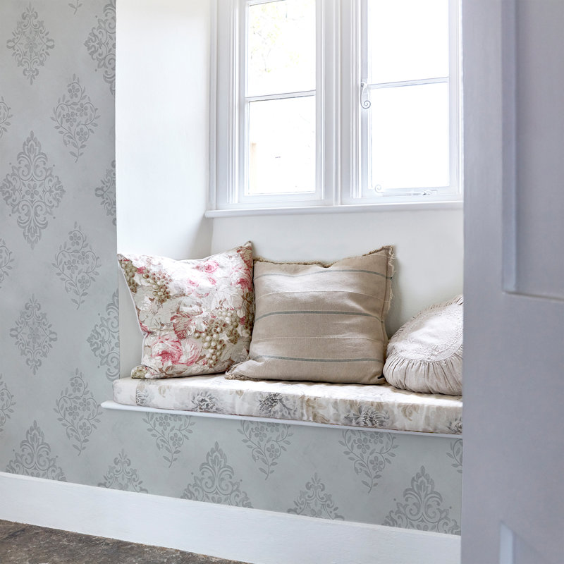 Rachel Ashwell Diamond Motif Blue Wallpaper, Blue