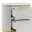 Eward 2-Drawer Nightstand in White and Gold