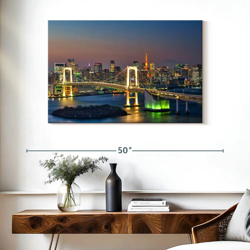 Tokyo Night Rainbow Bridge, 26" H x 39" W