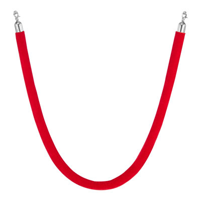 Cordes Red Velvet Stanchion, cordes Red Velvet Stanchion de 5 pieds avec crochets argentés