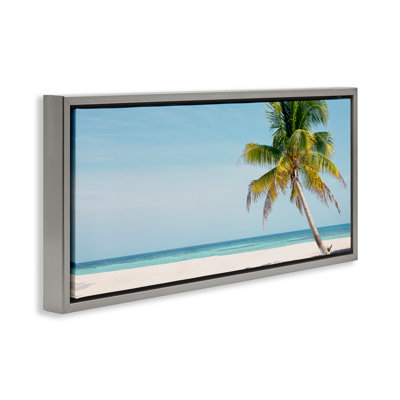 Cadre flottant avec palmier Tropical Island, design par Danita Delimont