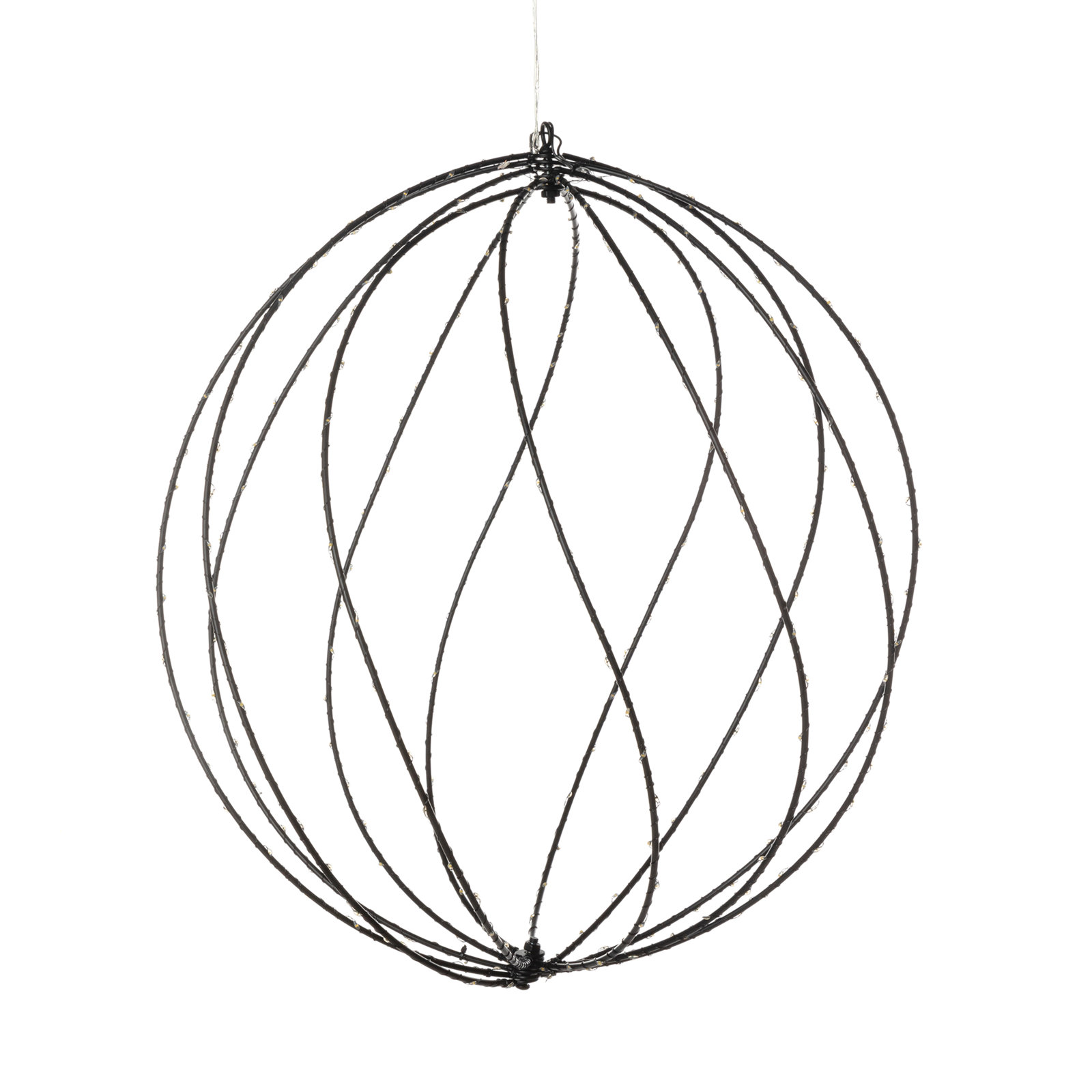 Large Twinkle Lit Sphere, Black