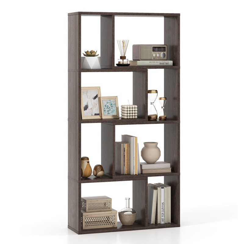 Safan 120cm H x 60cm W Particle Board Bookcase, Grey