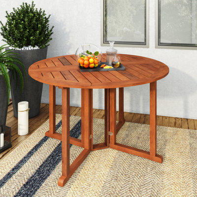 Gwenda Folding Solid Wood Dining Table