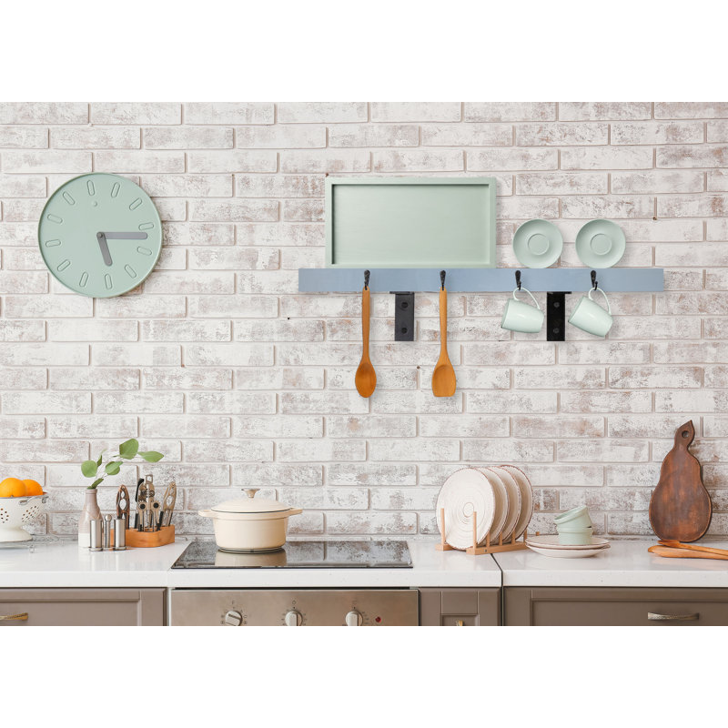 Rayne Plate Display Shelves With Hooks, 30/3/2, Gray