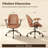 Viola Ergonomic Suede Task Chair with Padded Arms-752429790