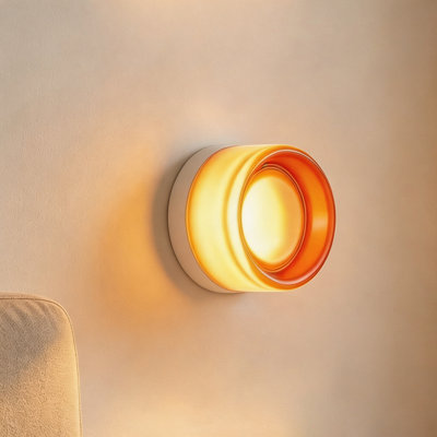 2-in-1 8W LED Round Wall Sconce & Ceiling Light, 5.1 Inch IP65 Waterproof Glass Flush Mount Lamp, 3000K Warm White Indoor Outdoor Multi-Function Lighting