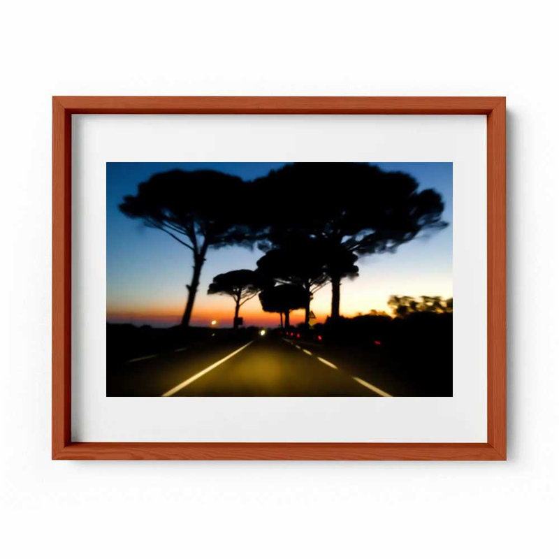 Drive Print by Joseph Regan, 26" H x 36" W x 0.75" D, Cherry