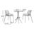 Asherton 2-Person Patio Bistro Set with Stackable Chairs and Foldable Table-323688137