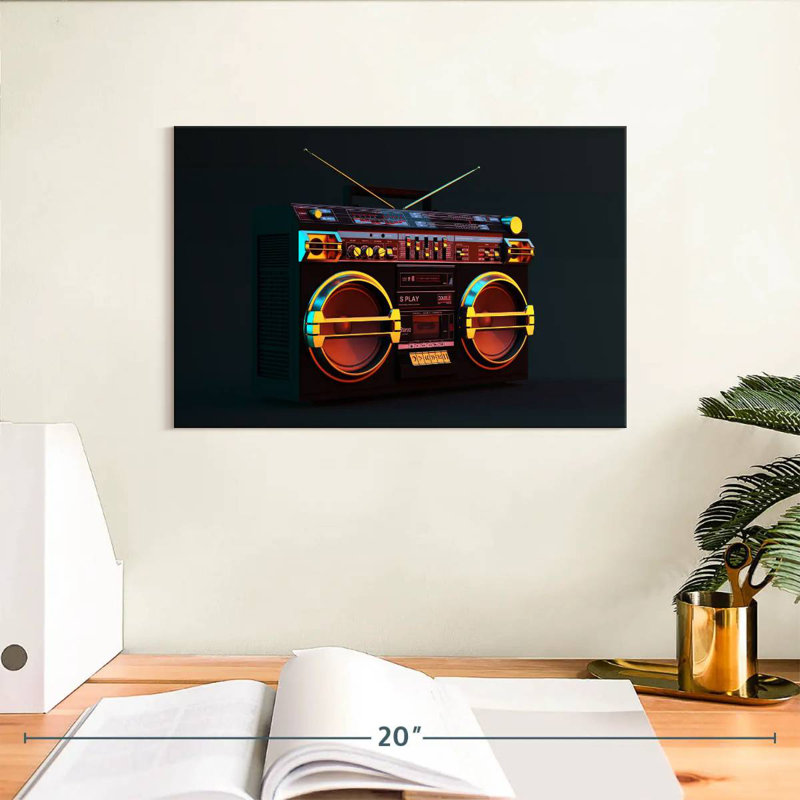 Abarca Modern Boombox, 20" H x 30" W
